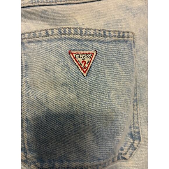 VTG 80s Guess carpenter jeans Barrel Baggy Acid Wash High Waist Ankle Women 29 - Picture 9 of 11